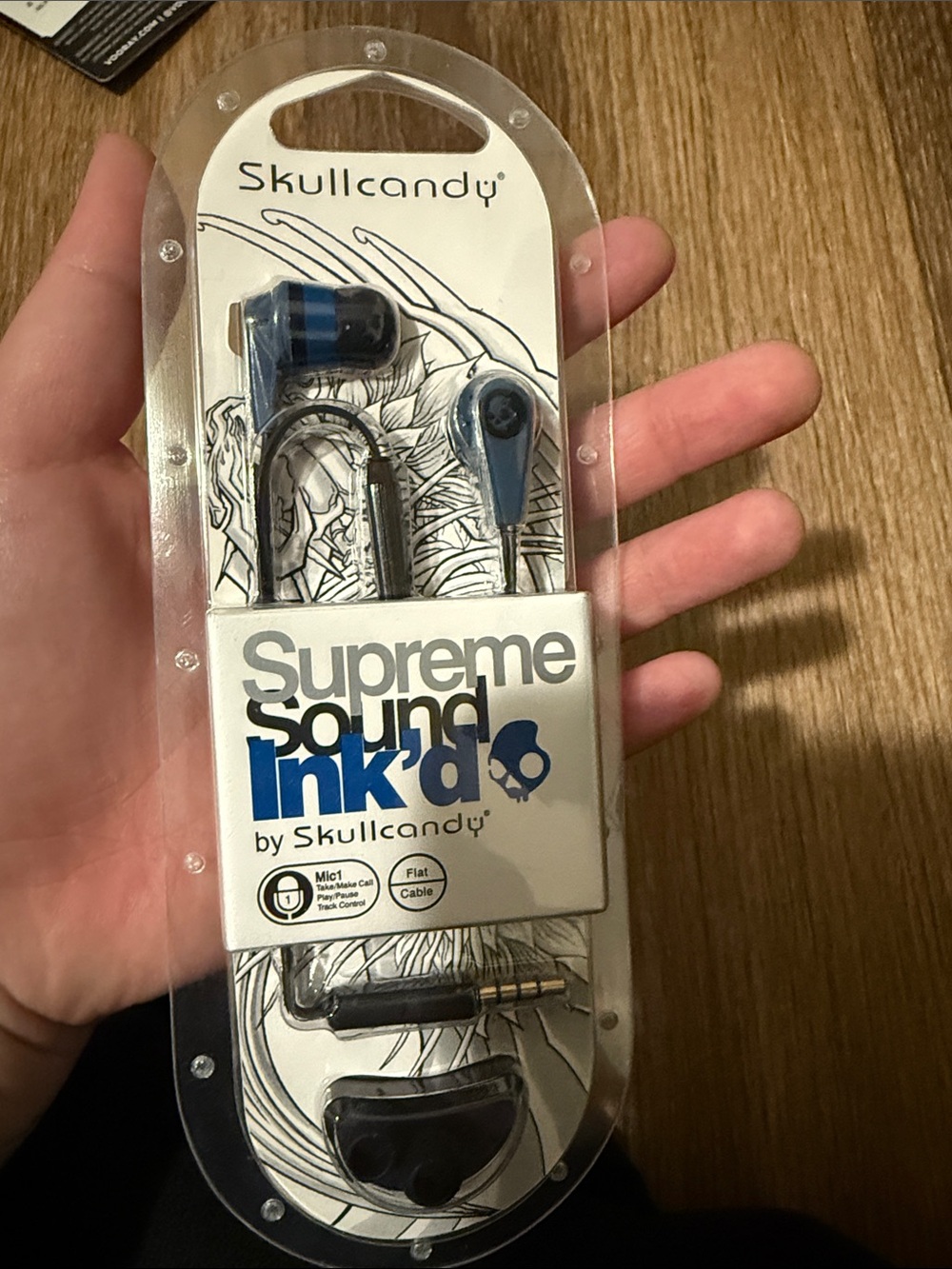 Skullcandy Ink'd Wired Earbuds - Blue and Black